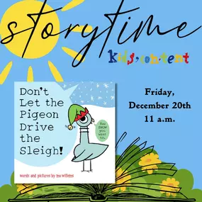 Bring your little ones this Friday to read DON'T LET THE PIGEON DRIVE THE SLEIGH with bookseller Rachel! Join us on Friday, December 20th at 11 am, and take 20% off all the titles that Rachel reads. We can't wait to see you there!

#ThisIsNorthfield #IndieBookstore #BookstoresOfInstagram #NorthfieldMN #DowntownNorthfield #ShopLocal #ShopSmall #GotContent #ContentBookstore #KidsContent #KidLit #Bookstagram #ToystoreInABookstore #NeighborhoodToystore #Toystore #Storytime #StoryTime #StoryHour #Don