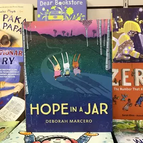 It’s #StaffPickSaturday! Today, Jaye recommends HOPE IN A JAR by Deborah Marcero.
“This one’s for the dreamers–full of hope and wishes for the future. But it’s also about how to find your hope again when things go wrong. Filled with resilience, friendship, and optimism!” - Jaye