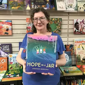 It’s #StaffPickSaturday! Today, Jaye recommends HOPE IN A JAR by Deborah Marcero.
“This one’s for the dreamers–full of hope and wishes for the future. But it’s also about how to find your hope again when things go wrong. Filled with resilience, friendship, and optimism!” - Jaye