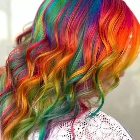 Vivid Rainbow Hair Color Service in Springfield, MO - Blu Skies Salon