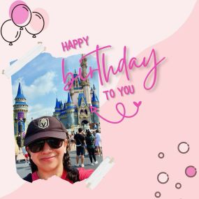 Happy birthday, Karla! While we can’t decorate her desk from afar, she’s bringing the magic to us from Disney World!