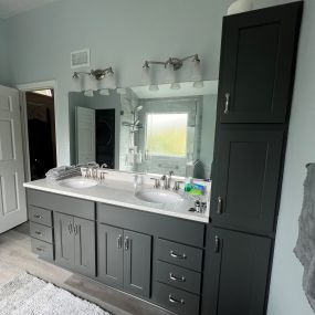 Double sink vanity with lots of storage