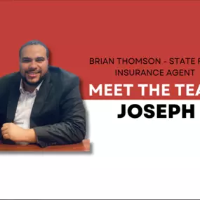 We asked the TEAM: 
What do you love most about being a part of the Brian Thomson State Farm TEAM? ????
Joseph:
My favorite thing about our team is our culture. Our PASSION & COMMITMENT to providing WORLD CLASS service to our customers allows us to stand out amongst our competition. The STANDARD that we hold ourselves to at Brian Thomson State Farm helps us TRULY be a GREAT option for the community that we serve.