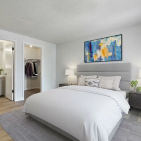 Bedroom at Capri Apartments in Mountlake Terrace, WA