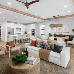Open-concept living spaces with an abundance of natural light