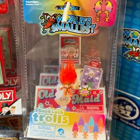 ????????????WORLD’s  SMALLEST  are the WORLD’s BESTEST stocking stuffers!!  Most are real miniature working versions of games and classic toys! $7.99+????????????#worldssmallest #miniverse  #learningrailroad #toystores #shoplocalpaducah #paducahtoystore