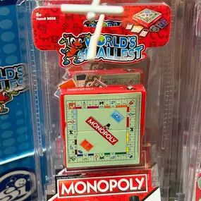 ????????????WORLD’s  SMALLEST  are the WORLD’s BESTEST stocking stuffers!!  Most are real miniature working versions of games and classic toys! $7.99+????????????#worldssmallest #miniverse  #learningrailroad #toystores #shoplocalpaducah #paducahtoystore