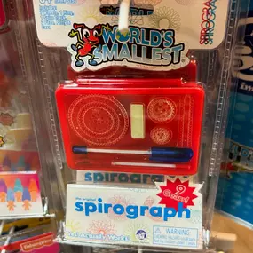 ????????????WORLD’s  SMALLEST  are the WORLD’s BESTEST stocking stuffers!!  Most are real miniature working versions of games and classic toys! $7.99+????????????#worldssmallest #miniverse  #learningrailroad #toystores #shoplocalpaducah #paducahtoystore