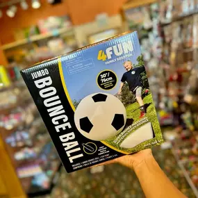 Bounce into action with our JUMBO soccer ball! ⚽️