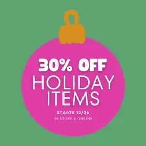 ????✨ The holiday magic isn’t over yet! ✨????

Starting December 26th, enjoy 30% OFF all holiday items! ????

Stock up for next year or snag those festive finds you had your eye on! ????????

Shop early—once they’re gone, they’re gone! Let’s wrap up the season with a little more cheer. ????