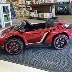 Next up is the Lamborghini!  Our last one didn’t even get to sit in the rack for more than 24 hours!  This one also has lights, a remote, and nice tires!  (Can’t believe I just said that). That comes from having a different brand when my girls were little and the tires spinning out constantly because the tires were plastic and run down ????