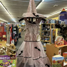 Need some last minute Halloween gifts!  We have books, fidgets, light-up candy buckets, candy bag with reflective straps & light (comes with markers too so you can color in)!! We also have some super adorable costumes and fun accessories left!