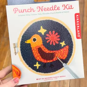 Learn the traditional handicraft of punch needle and create your own miniature tapestry! These kits come with everything needed including: 1 adjustable bamboo hoop, 1 punch needle, 1 needle threader, 1 cotton cloth, and plenty of yarn to complete your project! Great for beginners!