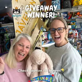 ????✨ JELLYCAT GIVEAWAY WINNER! ✨????

???? Drumroll, please… ????

We have a winner! ???? Congratulations to @meagdunc Meagan Duncan, the winner of our Jellycat Giveaway! 

Congratulations on winning this cute Large Smudge Bunny???? Please stop by Toys Unique! Dallas to claim your prize and be sure to bring your ID! Beware of scams, do not respond to any other accounts impersonating Toys Unique! 

A huge thank you to everyone who participated! Stay tuned for more exciting giveaways coming soon!