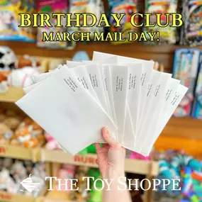 ???? Have you signed your kids up for our Birthday Club?
???? Over 160 kids will be receiving a Birthday Card and $5 Toy Shoppe token for their birthday months this year! Head over to our website and sign your 14 or younger child up today. March cards go out first thing in the morning!