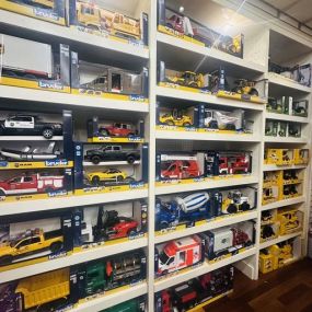 One of the coolest parts of the store…our Bruder Toys wall!!!????????????????