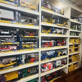 One of the coolest parts of the store…our Bruder Toys wall!!!????????????????