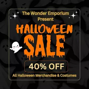 40% off all Halloween Items and Halloween Costumes!! ????