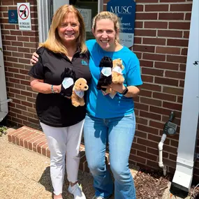 We are HUGE supporters of the MUSC Shawn Jenkins Children’s Hospital and all of the amazing work they do for kids & families! When they contacted us about getting some custom plush for patients, we were beyond happy to continue our partnership with them. These cuddly friends are ready to greet and comfort kids.???? 
Stay tuned with us here on social media as we launch another give back initiative this Fall!