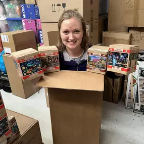 Lily really gets into her work! Wooden jigsaws are so cool and we got a LOT of them. Come see.