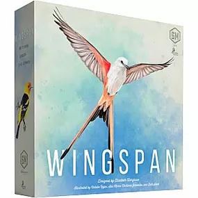 Wingspan is a competitive, medium-weight, card-driven, engine-building board game from Stonemaier Games. It's designed by Elizabeth Hargrave and features over 170 birds illustrated by Natalia Rojas and Ana Maria Martinez.