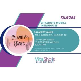 Kilgore VitaShots Mobile Clinic location information