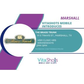 VitaShots Mobile is at The Brass Trunk with all the most popular vitamin and amino acid injections for weight loss, energy, detox and more.