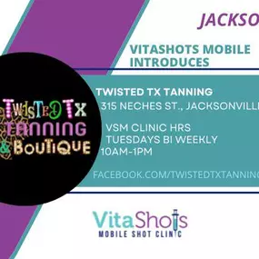 Jacksonville, Texas clinic location for VitaShots Mobile