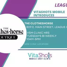 League City clinic location information for VitaShots Mobile clinic