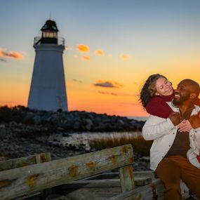 Engagement session on the beach during sunset