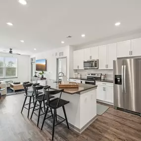 Kitchen and living room