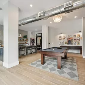 Lounge room with pool table
