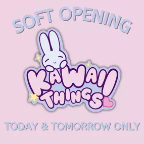 ‼️KAWAII THINGS IS NOW OPEN‼️
Please visit our sister store, located right across the walk way! During our soft opening weekend we will be giving away a few gifts with your purchase (swipe for more details). We hope to see you!! ????
Follow @kawaiithings_hi for details about our grand opening! ????