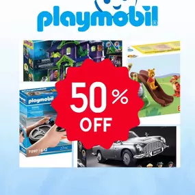 Your favorite Playmobil toys are now 50% OFF! ???????? Bring your imagination to life at half the cost!

Playmobil is a brand of plastic construction toys featuring small, articulated figures and themed sets. It encourages imaginative play, allowing children to create their own stories. The sets are known for their durability, variety, and attention to detail, making them popular for both play and collecting.


#Playmobil #KamakanaAlii #KahalaMall #Hawaii #ThinkerToysHI #ThinkerCircle #ThinkerTo