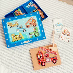 Unleash your little one's creativity with Djeco's Vehicles Tap Tap! It's not just a toy, it's a fun-filled journey to design, build, and learn. ????????????