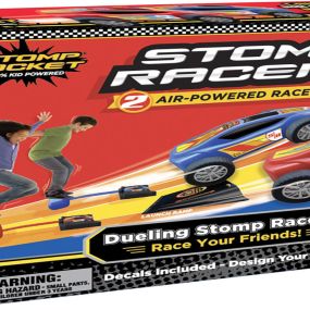 Ready, Set, Stomp! The ultimate in race car performance!

These 100% kid-powered race cars race, jump, tumble, crash, and perform epic stunts!
Can be used indoors or outdoors!
Includes Stomp Launcher, car, ramp, and decals to design your car!
 
Fast and easy assembly
Recommended for ages 5-12.