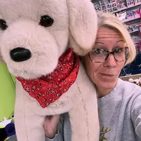 We go big over here. Meet our newest Playthings member..Maple…the Jumbo Lab ???? #douglas #plush #shoplocalky #localky #shopsmall