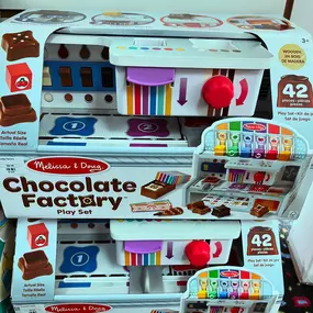 We know the Melissa and Doug Vending Machines are sold out but we got in their new Chocolate Factory! They can add fillers to the chocolate and out it comes! It’s adorable!! These won’t last long!! #melissaanddougtoys #shoplocalky #localky #louisvilletoystores #shopsmallky #shopsmalllouisville