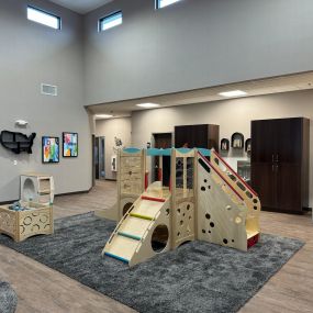 The indoor play area at New Horizon Academy Corcoran.