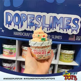 Winter and Holiday-themed Dope Slimes have arrived! Get ready to fill those stockings by visiting us for in-store shopping today until 6pm or shop online at fstoys.com!