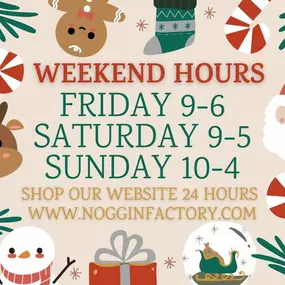 We are open all weekend to help you finish your shopping! Shop in person, or place your order on our website for quick pickup. ????
#nogginfactory #dovernh #shoplocaldovernh #SeacoastNH