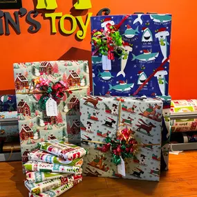 Christmas gifts all wrapped and ready for special recipiants.  We are coming into full on Christmas wrapping season and we are here for it????????
.
#Mtscrystallake #mtsmchenry #marvinstoystore #marvinstoys #marvinstoystorecl #mchenryriverwalkshoppes #mchenryriverwalk #simplywonderfun #toystore #specialtytoystore #womenownedbusiness #shopsmallbuylocal #downtowncrystallake #downtownbarrington #shopsmallbuylocal #supportsmallbusiness #shopsmallera #365barrington #barringtonlocal #johnnyappleseedfe