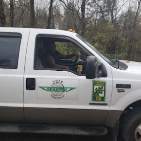 Spartek Tree Service owner Patrick Boggess heading out for another job.