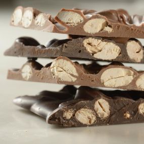 Almond Bark made fresh at Mueller Chocolate Co