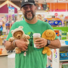 Fun dad found at Givens Books! Yes.. that Jellycat is for him. Best advertisement for showing that you can never outgrow plush and when it calls to you, you gotta answer! ( the bathrobe Batholomew bear was my favorite too!)
