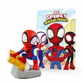 Join Spidey and his amazing friends on an adventure to stop Electro from ruining all the fun at the amusement park.  Place your Spidey Tonie onto the Toniebox and let the listening fun begin.  Includes songs and stories to enjoy.  Every Tonie is hand-painted, yet durable enough to be part of the fun not just on, but also off the Toniebox.  Toniebox is sold separately and required for use.  WiFi connection required for initial set-up.  Individual Tonies are sold separately.