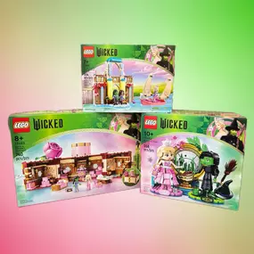 Defy gravity with our Wicked sets! ????????????????•
•
#wicked #wickedmovie #lego #glinda #elphaba #westchesterpa #chestercountypa #shoplocal