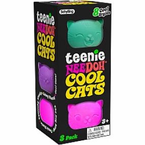 The purr-fect anti-anxiety sensory toy for cat lovers is here! All the sense of calm and relaxation you get from having a cat on your lap, without all the fur. This set of 3 groovy, squishy cats comes in an assortment of bright, vivid colors. Each kitty has a soft, soothing surface. Promotes focus, attention, and centering for all ages!