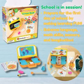Learning becomes play with the Pretendables School Set! ???? Prepare your little one for the school environment by showing them what to expect! ????‍???? By blending learning and playing, this set aims to ensure that kids start school on the right foot! ????