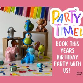 There is no party like a pottery party! Book this years birthday party with us, and celebrate with a creative twist! We have party packages for all ages! Book your party now!
Book a party here
https://www.doingdishes.com/parties